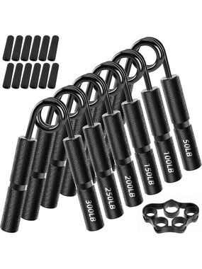 6-Pack Hand Grip Strengtheners 50LB-300LB | Heavy-Duty Finger & Forearm Trainer